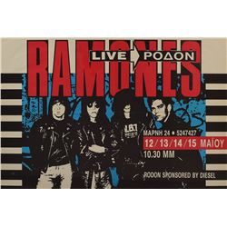 Ramones Greece 1989 Concert Poster