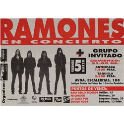 Ramones Spain 1993 Concert Poster