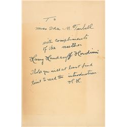 Harry Houdini Signed Book