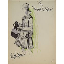 Edith Head Signed Design