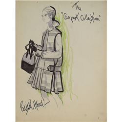 Edith Head Signed Design