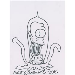 Matt Groening Signed Sketch