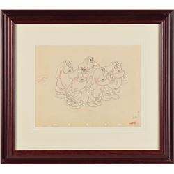 Dwarfs production drawing from Snow White and the Seven Dwarfs