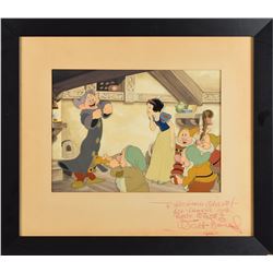 Walt Disney signed production cel from Snow White and the Seven Dwarfs