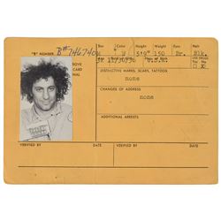 Abbie Hoffman 1969 Criminal Card