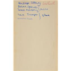 Princess Diana Signed and –Used Book