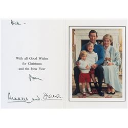 Princess Diana and Prince Charles Signed Christmas Card