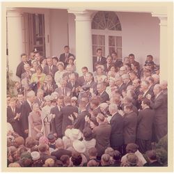 John F. Kennedy, John Glenn, and Gherman Titov Original Vintage Photograph by Cecil Stoughton