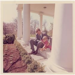 John F. Kennedy and John Jr. Original Vintage Photograph by Cecil Stoughton