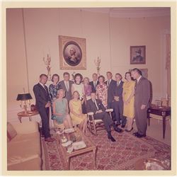 John F. Kennedy and Mercury Astronauts Original Vintage Photograph by Cecil Stoughton