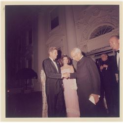 John F. Kennedy and Sarvepalli Radhakrishnan Original Vintage Photograph by Cecil Stoughton