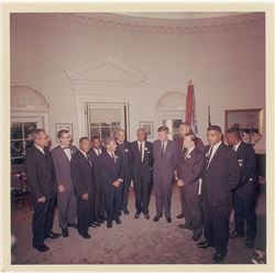 John F. Kennedy and Martin Luther King, Jr. Original Vintage Photograph by Cecil Stoughton