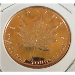 1 Ounce Canadian Maple Copper Coin