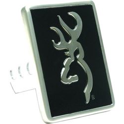 BROWNING HITCH COVER W/ BUCKMARK BLACK/SILVER METAL<