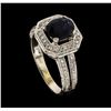 Image 4 : 1.44 ctw Sapphire and Diamond Ring - 14KT White Gold