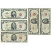 Image 1 : 1963 $5 Red Seal Bill Lot of 10