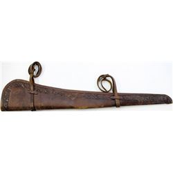Fine leather rifle scabbard