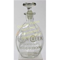 Original Cabin Creek Bourbon pinch back bar bottle