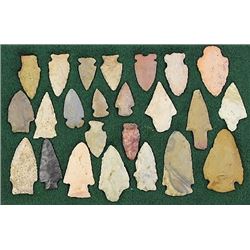 Collection of 24 authentic stone arrowheads