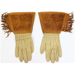 C. 1920's-1930's kid leather gauntlets