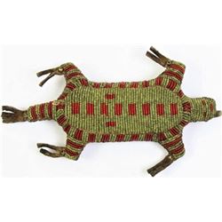 C. 1890's Plains seed beaded turtle effigy