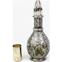 Sterling silver overlay back bar bottle