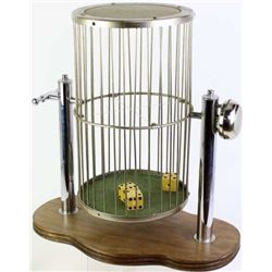 Large gamblers chuck-a-luk on wood base