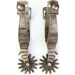 Garcia single mounted and inlaid spurs