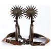 Image 2 : Large unmarked spurs with inlaid silver chevrons
