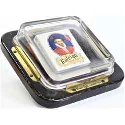 Raleigh Cigarette advertising counter top tip tray
