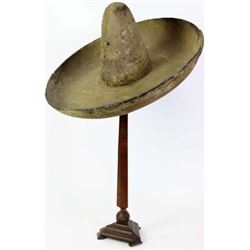 C. 1890's Mexican felt sombrero 10" crown