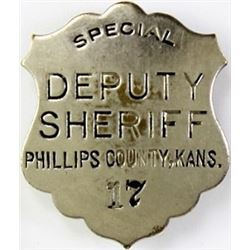 Hallmarked shield badge Special Deputy