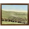 Image 1 : Large hand tinted image of a Montana cattle herd