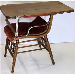 Antique combination table chair