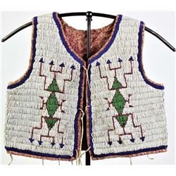 1890s-1900 Sioux beaded childs vest