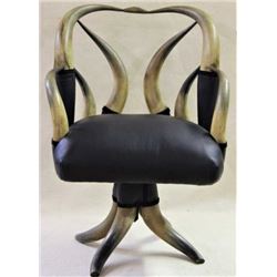 19th century horn swivel chair