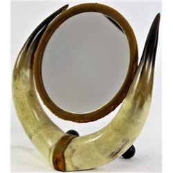 Horn table top mirror c.1880s-1890s