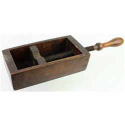 Very early wooden saloon card press