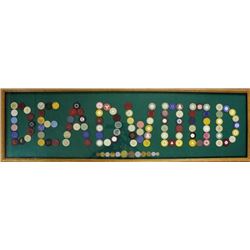 Collection of vintage poker chips and tokens