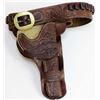 Image 1 : Floral carved double loop holster