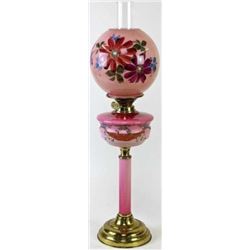 Fine Victorian glass parlor lamp