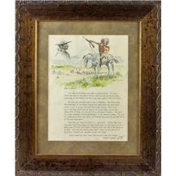 Original illustrated letter from Joe Beeler