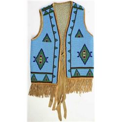 Fully beaded Plains childs vest