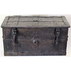 17th C. iron bound armada or treasure chest,