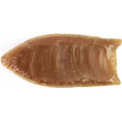 Folsom point showing full flute