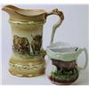 Image 1 : Collection of 2 pitcher and shaving mug