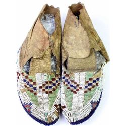 C. 1890's fully beaded Sioux mocassins
