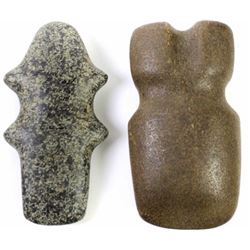 2 stone artifacts, Michigan barbed axe indentified