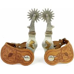 Large Crockett Rinaide horse head spurs