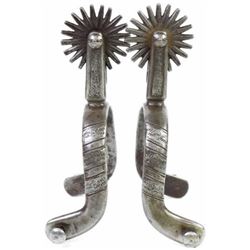 Early star stamped Buermann spurs